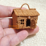 Miniature Artisan Handwoven Brown House Bag | Jaw Dropping Miniature