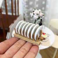 Miniature Ceramic Plate + Rack Set of 8 | Mini REAL Cooking ShopMiniature Ceramic Plate + Rack Set of 8 | Mini REAL Cooking Shop