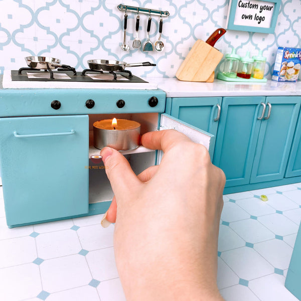 CUSTOM Mini Cooking REAL Kitchen Set (include real stove, sink, cabinet ...