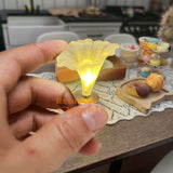 Miniature REAL Frosted Bell Flower Lamp | Dollhouse Miniature Shop