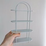 Miniature Metal Arched Display Shelf in baby blue | Dollhouse Handmade Miniature