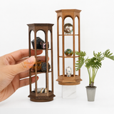 Miniature Solid Wood Artisan Hexagonal Display Rack | Miniature Shop