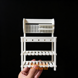Miniature White Baking Cabinet | Tiny Baking Kitchen Shop