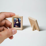 Quadro in miniatura personalizzato con cornice in legno, da appoggio.