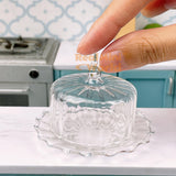 Miniature Glass Cake Dome + Plate Set | EASYBAKE Tiny Baking Shop