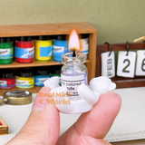Miniature Bear Candle – Tiny Real Flame (Actually Works!) dollhouse miniature shop