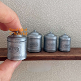 Miniature Retro Style Storage Canister | Mini Cooking Shop