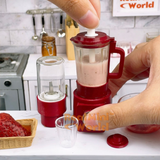 Miniature REAL Blender 2in1 Set (Red) | Mini Food Cooking Set