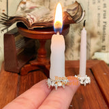 Miniature REAL Candle + Candle Stand Set | REAL Functioning Miniature