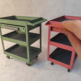 Miniature Brass Metal Utility Trolley | Diorama Shop