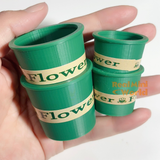 Miniature Green Flower Pot with Saucer | Dollhouse Miniature Shop