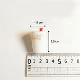 Stackable Miniature Real Functioning Cup Set with Lid & Straw – Tiny Functional Drinkware Miniature