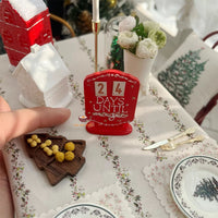 Miniature Christmas Real Magnetic Countdown Calendar 1:6