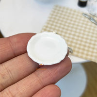 Miniature Ceramic Plate + Rack Set of 8 | Mini REAL Cooking Shop