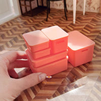 Miniature REAL Storage Box Set in orange | Miniature Dollhouse Shop