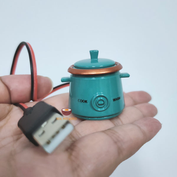 Miniature Real Working Rice Cooker in Tosca