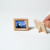 Quadro in miniatura personalizzato con cornice in legno, da appoggio.