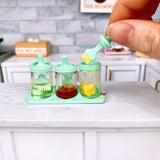 Miniature Seasoning Jar & Oil Brush Set ｜ Mini Cooking Shop