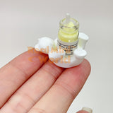 Miniature Yellow Bear Candle – Tiny Real Flame (Actually Works!) dollhouse miniature shop