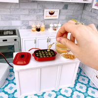 Miniature REAL Takoyaki Maker in Red | Mini Cooking Shop