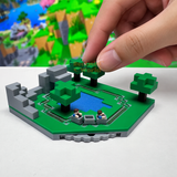 Pixel World minecraft Functioning Miniature Train Set | Miniature Diorama Shop 