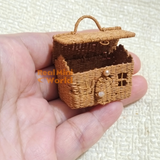 Miniature Artisan Handwoven Brown House Bag | Jaw Dropping Miniature