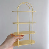Miniature Metal Arched Display Shelf in yellow | Dollhouse Handmade Miniature