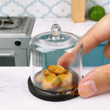 Miniature Glass Cake Dome (Black) | EASY BAKE Tiny Baking Shop