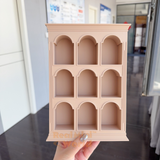 Miniature Beige Arch Display Shelf — Miniature Dollhouse Cabinet Shop