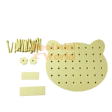 Miniature bear yellow Pegboard Set | Dollhouse Miniature Store