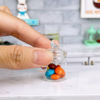 Miniature Modern Glass Jar with Glass Lid | Mini Cooking & Baking Shop
