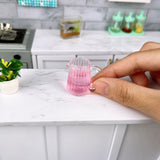 Miniature Short Ripple Pitcher Glass Jar | Mini Cooking Shop