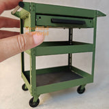 Miniature Brass Metal Utility Trolley | Diorama Shop