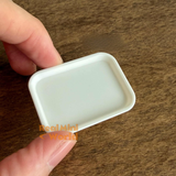 Miniature White Rectangular Serving Tray | Miniature Cooking Shop