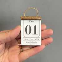 Miniature Real Nordic Minimalist Calendar | Dollhouse Miniature Shop