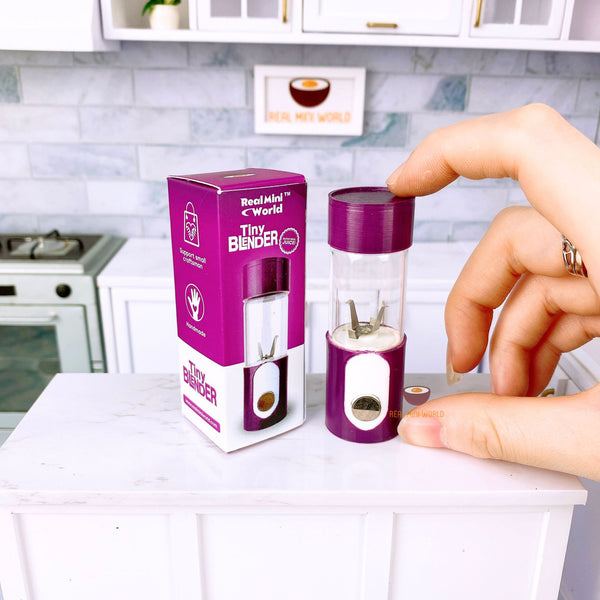 Miniature Juicer in Lavender : blend real juice | Mini Cooking Shop