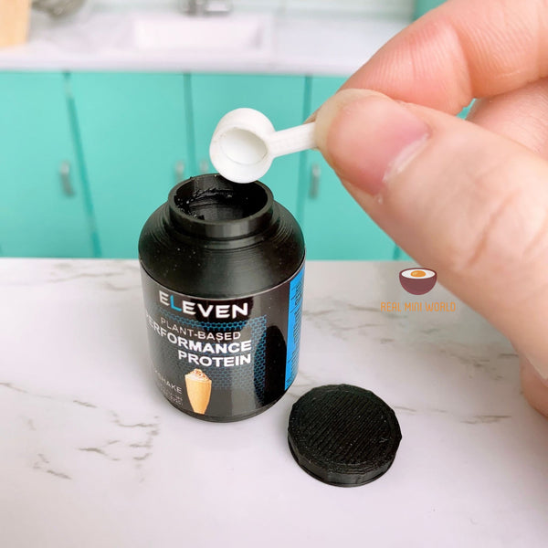 Miniature Vanilla Whey Protein Container + Scoop (powder not included) –  Real Mini World