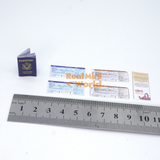 Miniature Passport & Travel Document Set 1:6 ｜Dollhouse Miniature Shop