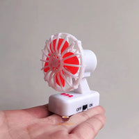 Miniature REAL Working Two-Toned Electric Fan White | Functioning Miniature Shop