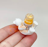 Miniature orange Bear Candle – Tiny Real Flame (Actually Works!) dollhouse miniature shop
