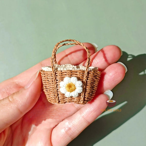 Miniature Handwoven Basket | Handmade Miniature Shop