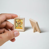 Quadro in miniatura personalizzato con cornice in legno, da appoggio.