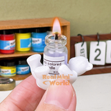 Miniature Bear Candle – Tiny Real Flame (Actually Works!) (in purple)