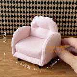 Miniature Dollhouse Bear Armchair pink | Handmade Miniature Shop