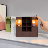 Miniature 3D Printed Cabinet with Light | Dollhouse Miniature Shop