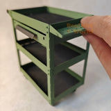 Miniature Brass Metal Utility Trolley | Diorama Shop