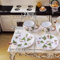 Miniature REAL Porcelain Afternoon Tea Set | Mini Cooking Shop