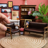 Miniature 1:12 Faux Leather Chair Collection |Dollhouse Miniature Shop