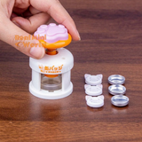 Miniature white button maker set | real functioning miniature shop