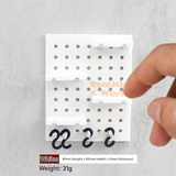 Miniature White Pegboard Set 1:12 Scale | Dollhouse Miniature Shop